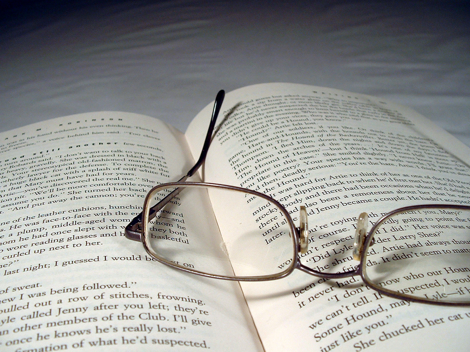 glasses on a book