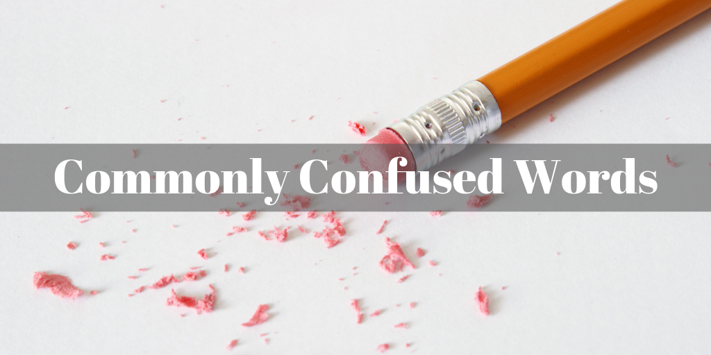 Commonly Confused Words over an eraser